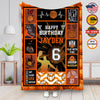 Personalized Basketball Birthday Blanket, Custom Birthday Blanket, Sport Blanket, Boy Blanket for Basketball Lovers, Birthday Gift