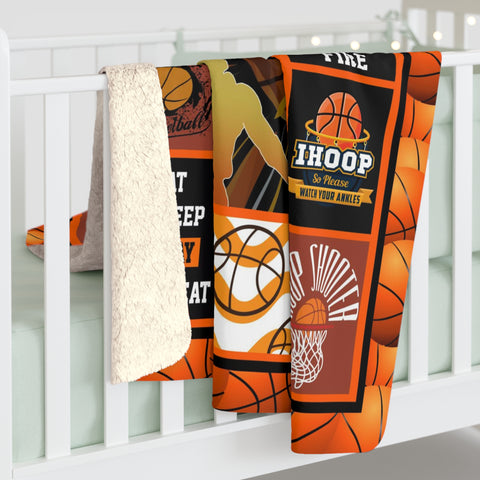 Image of Personalized Basketball Birthday Blanket, Custom Birthday Blanket, Sport Blanket, Boy Blanket for Basketball Lovers, Birthday Gift
