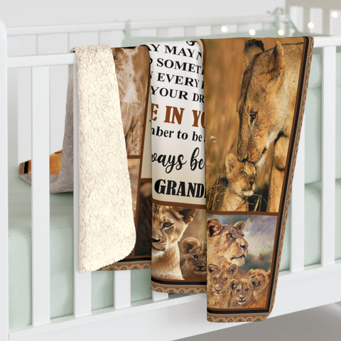 Image of Personalized Grandson Blanket, To My Grandson Custom Name Blanket, Personalize Blanket, Message Blanket, Gift For Grandson