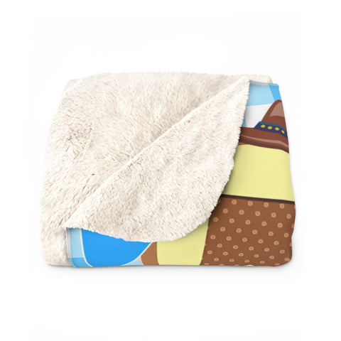 Image of Personalized Cowboy Blanket, Happy Birthday Cowboy Custom Name Blanket, Baby Boy Cowboy Blanket, Western Theme Baby Name Blanket