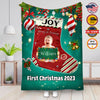 Personalized My 1st Christmas Joy Custom Name Blanket For Baby, Christmas Baby 2023 Blanket, 1st Christmas Blanket, Christmas Gifts