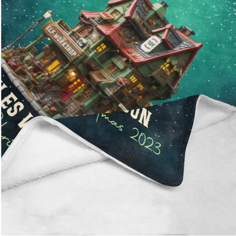 Image of Personalized ELF First Christmas 2023 Custom Name Blanket, Personalized Kid Blanket, Christmas Baby 2023 Blanket, Christmas Gifts