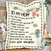 Personalized Mom Blanket, Letter To My Mom Blanket, Message Blanket, Mother Blanket, Gift for Mom, Gift from Daughter, Mother's Day Gift