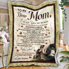Personalized To My Mom Blanket, Koala Mom And Baby Blanket, Message Blanket, Customized Mother's Day Gifts
