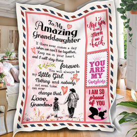 Personalized Granddaughter Blanket, Letter To My Amazing Granddaughter Blanket, To My Granddaughter Blanket, Message Blanket, Gift For Granddaughter