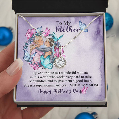 Image of To My Mother Happy Mother's Day Eternal Hope Necklace