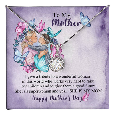 Image of To My Mother Happy Mother's Day Eternal Hope Necklace