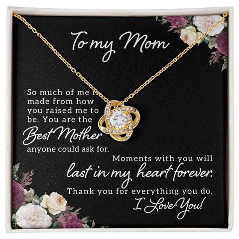 Image of To My Mom So Much Of Me Love Knot Necklace