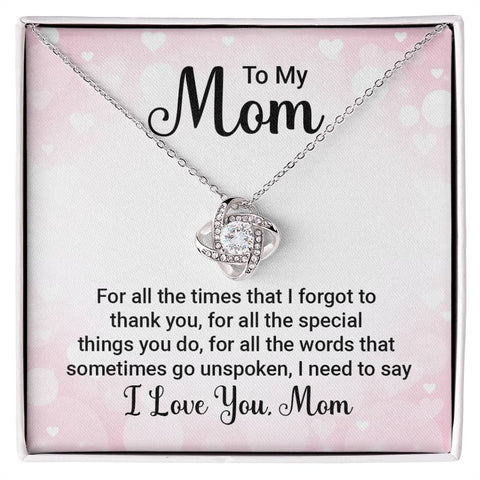 Image of To My Mom For All The Times Love Knot Necklace