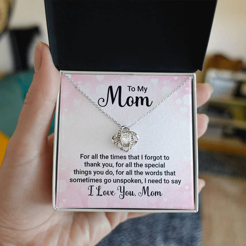 Image of To My Mom For All The Times Love Knot Necklace
