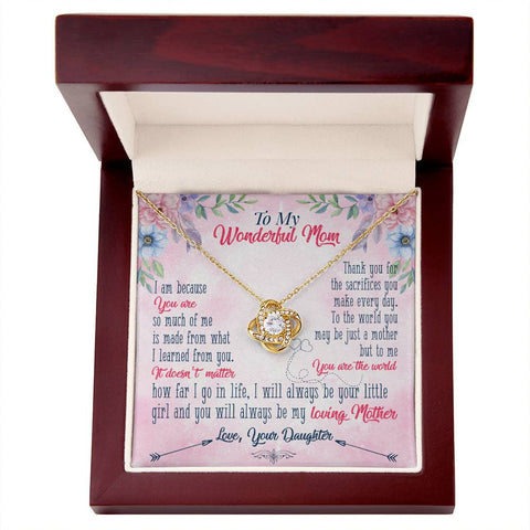 Image of To My Wanderful Mom Love Knot Necklace