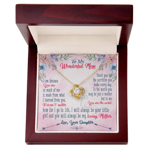 To My Wanderful Mom Love Knot Necklace