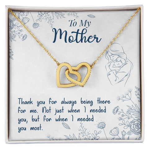 Image of To My Mom If There Ever Comes A Day Interlocking Hearts Necklace