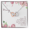 Mommy Snuggled In Your Tummy Interlocking Hearts Necklace