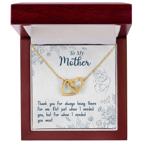 Image of To My Mom If There Ever Comes A Day Interlocking Hearts Necklace
