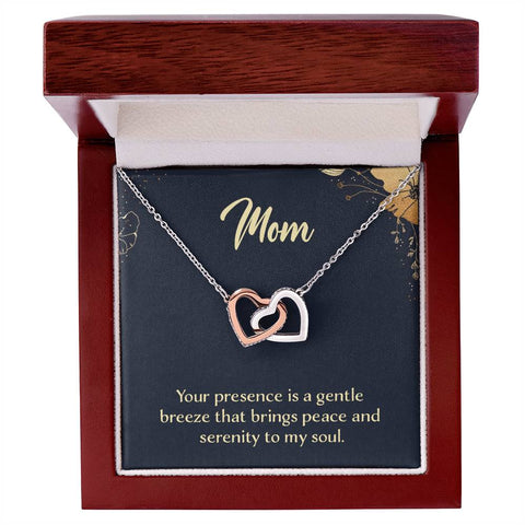 Image of Mom Serenity To Me Soul Interlocking Hearts Necklace