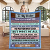 Personalized To My Brother Blanket, Brother Blanket, Message Blanket, Birthday Gift Blanket for Sibling