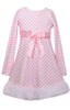 Bonnie Jean Little Girl's Christmas Pink Stripe Santa Dress