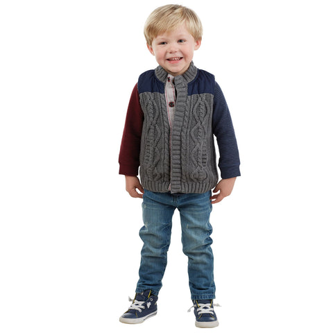 Image of Mud Pie Little Boy Sweater Knit Vest