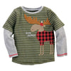 Mud Pie Little Boys'  Christmas Holiday Moose Sheldon T-Shirt