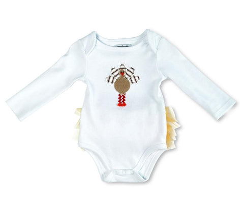 Image of Mud Pie Little Girls Thanksgiving Turkey Tutu Crawler