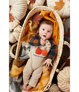 MUD PIE HALLOWEEN BABY CUTEST IN THE PATCH ONE-PIECE