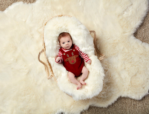 Image of Mud Pie Christmas Holiday Baby Reindeer Corduroy Bubble Set