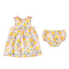 Mud Pie Baby Girl Lemon Floral Dress