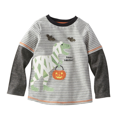 Image of Mud Pie Boys Halloween Dino Mummy / Ghost T-shirt