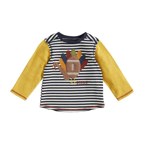 Image of Mud Pie Little Boys Thanksgiving Turkey / Feast Mood Top / Tee Shirt