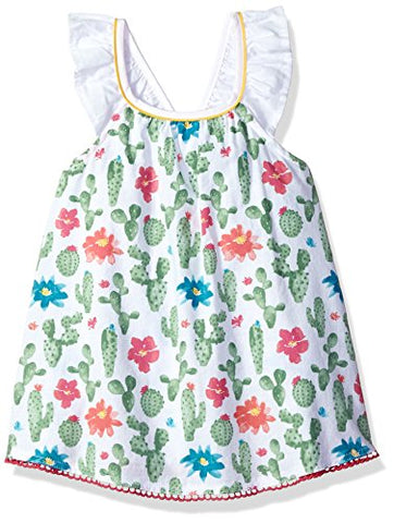 Image of Mud Pie Girls Desert Cactus Bloom Flutter Sleeve Dress