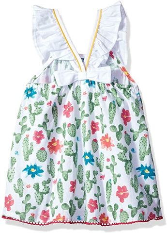 Image of Mud Pie Girls Desert Cactus Bloom Flutter Sleeve Dress