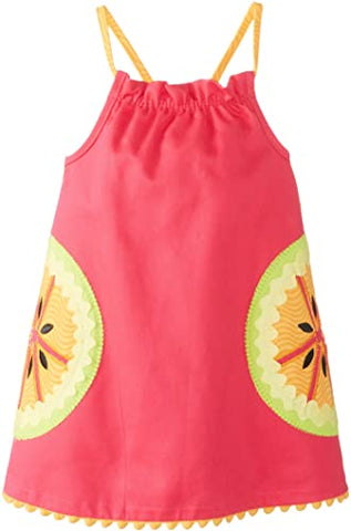 Image of Mud Pie Baby Girl Pink Citrus Dress 9-12 Months