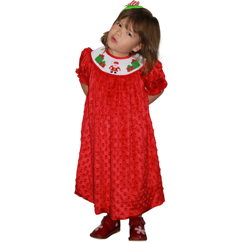 Image of Dana Kids Christmas Holiday Santa Gifts Bishop Girl Dress