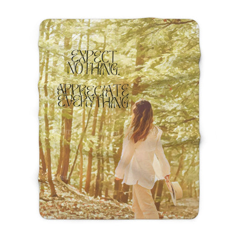 Image of Personalized Expect Nothing Appreciate Everything Blanket, Adult Kids Blanket, Birthday Gift Blanket, Custom Blanket, Personalized Blanket