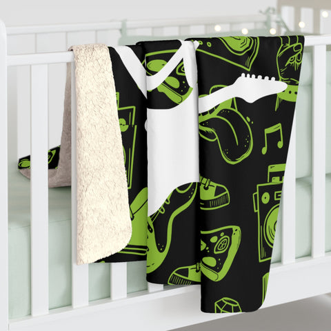 Image of Personalized Birthday Blanket, Custom 13th Rock Birthday Boy Girl Blanket, Rock Blanket, Music Lover Blanket, Birthday Gift