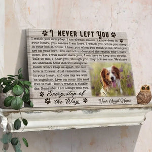 Personalized Pet Memorial Photo Canvas, I Never Left You Dog Cat Wall Art, Pet Sympathy Gifts, Gifts To Remember A Pet
