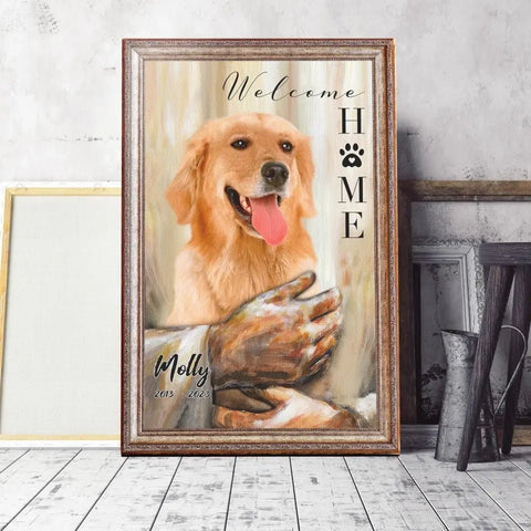 Image of USA MADE Personalized Pet Memorial Gifts, Gifts To Remember A Pet, Custom Pet Memorial God Welcome Home