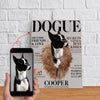 USA MADE Winter Dogue Personalized Pet Poster Canvas Print | Personalized Dog Cat Prints | Magazine Covers | Custom Pet Portrait from Photo