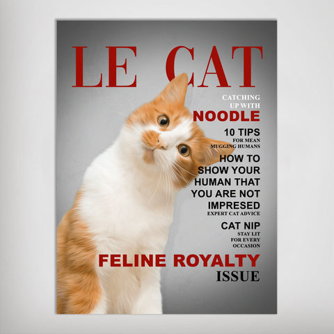 Image of Personalized Pet Poster Canvas Print | Personalized Dog Prints | Magazine Covers | Custom Pet Portrait from Photo, Pet Lovers Gifts