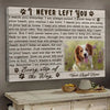 Personalized Pet Memorial Photo Canvas, I Never Left You Dog Cat Wall Art, Pet Sympathy Gifts, Gifts To Remember A Pet