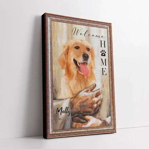 Image of USA MADE Personalized Pet Memorial Gifts, Gifts To Remember A Pet, Custom Pet Memorial God Welcome Home