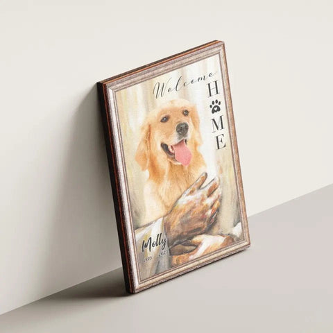 Image of USA MADE Personalized Pet Memorial Gifts, Gifts To Remember A Pet, Custom Pet Memorial God Welcome Home