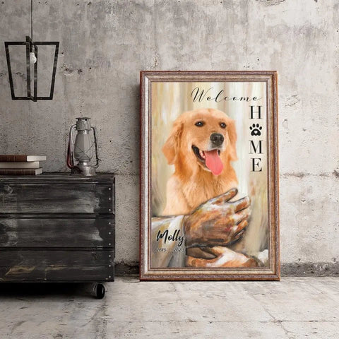 Image of USA MADE Personalized Pet Memorial Gifts, Gifts To Remember A Pet, Custom Pet Memorial God Welcome Home