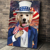 The Uncle Sam Custom Pet Portrait Purrsonalize