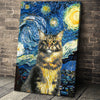 USA MADE The Starry Night Custom Pet Portrait Personalized Dog Cat Canvas, Poster, Digital Download Wallarts | Customized Pet Gifts The Van