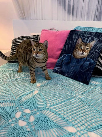 Image of USA MADE Personalized Pet Portrait on Canvas, Poster or Digital Download | Sir Tendoom - Game of Thrones Inspired Custom Pet Portrait Canvas