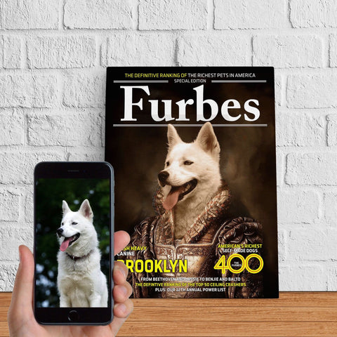 Image of USA MADE Furbes Personalized Pet Poster Canvas Print | Personalized Dog Cat Prints | Magazine Covers | Custom Pet Portrait Poster