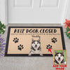 Customized Name Keep Door Closed No Matter What The Dog Tells You Custom Pet Doormat | Personalized Pet Doormat, Floormat, Kitchenmat