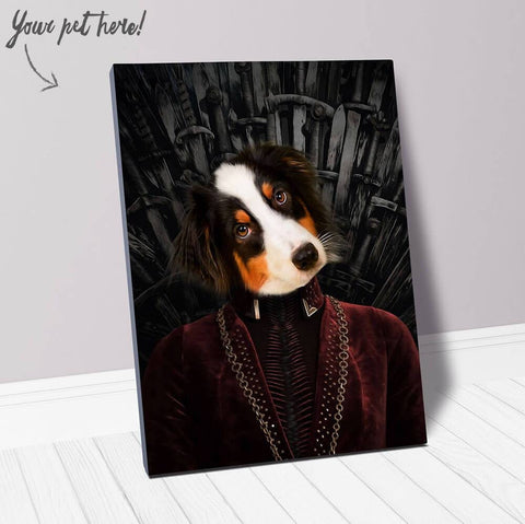 Image of USA MADE Personalized Pet Portrait on Canvas, Poster or Digital Download | Dragon The Chain - Game of Thrones Inspired Custom Pet Portrait C
